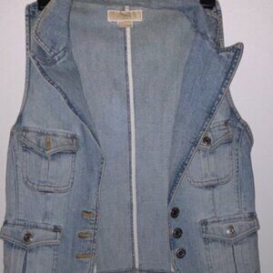 MICHAEL KORS Jean Vest, Small, Denim
